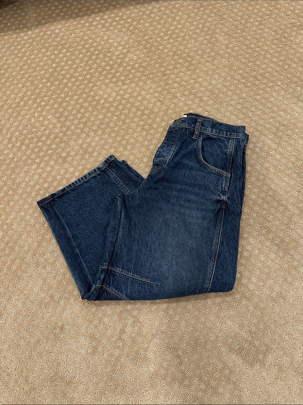 We The Free Dark Blue Wide-Leg Jeans
